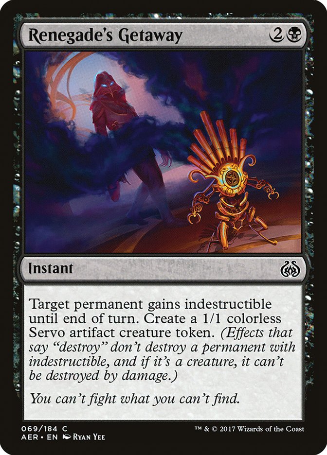 Renegade's Getaway [Aether Revolt] | Cards and Coasters CA