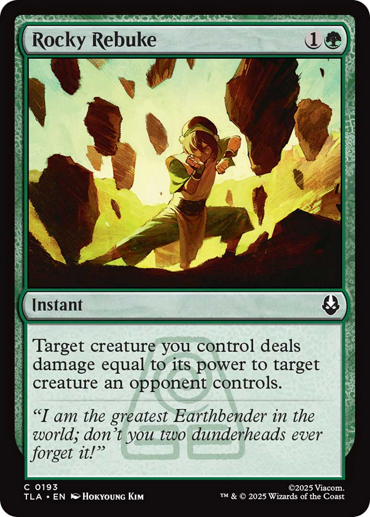 Rocky Rebuke [Avatar: The Last Airbender] | Cards and Coasters CA