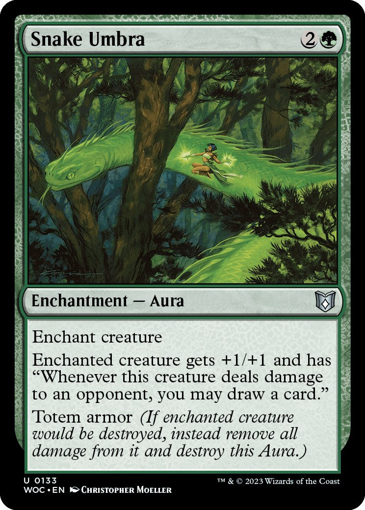 Snake Umbra [Wilds of Eldraine Commander] | Cards and Coasters CA