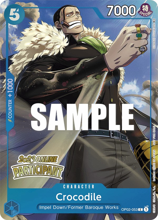 Crocodile (Online Regional 2023) [Participant] [One Piece Promotion Cards] | Cards and Coasters CA