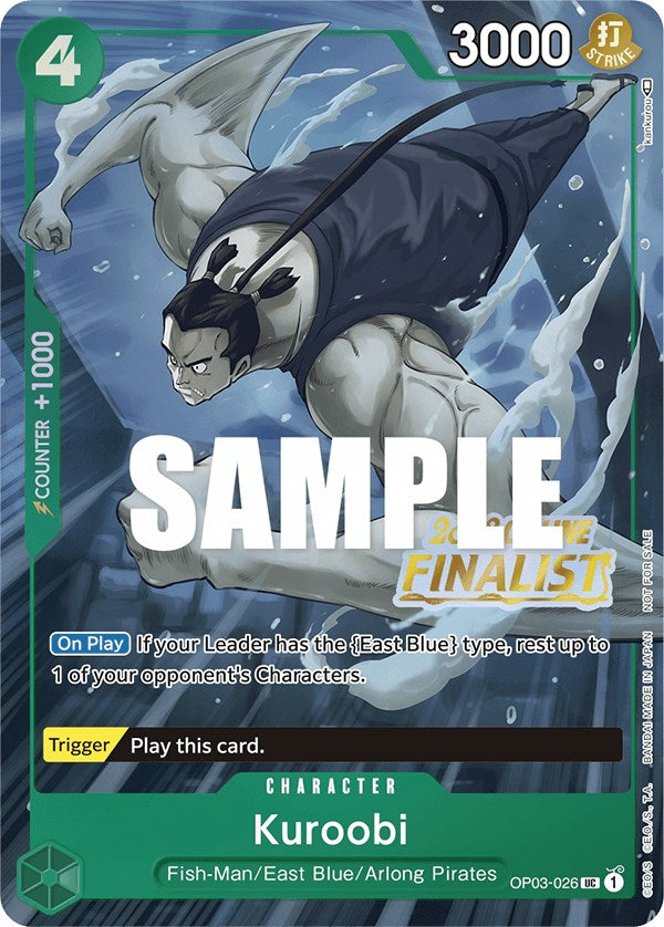 Kuroobi (Online Regional 2023) [Finalist] [One Piece Promotion Cards] | Cards and Coasters CA