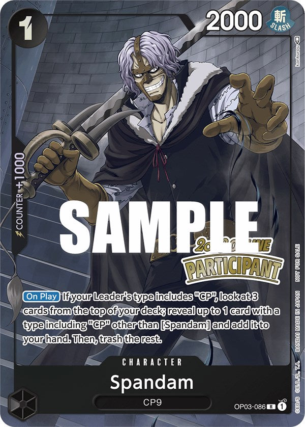 Spandam (Online Regional 2023) [Participant] [One Piece Promotion Cards] | Cards and Coasters CA