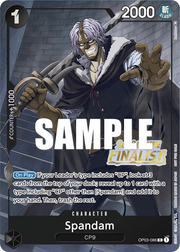 Spandam (Online Regional 2023) [Finalist] [One Piece Promotion Cards] | Cards and Coasters CA