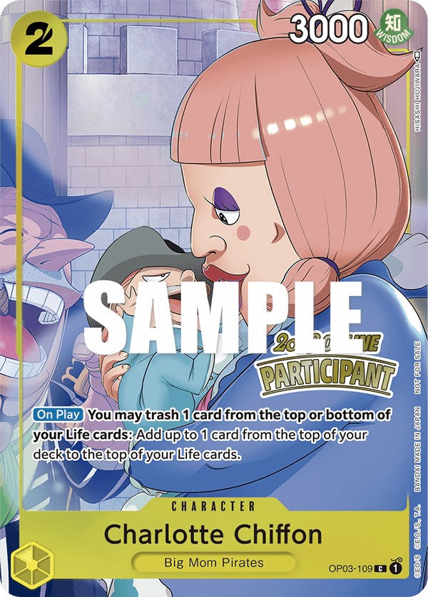 Charlotte Chiffon (Online Regional 2023) [Participant] [One Piece Promotion Cards] | Cards and Coasters CA