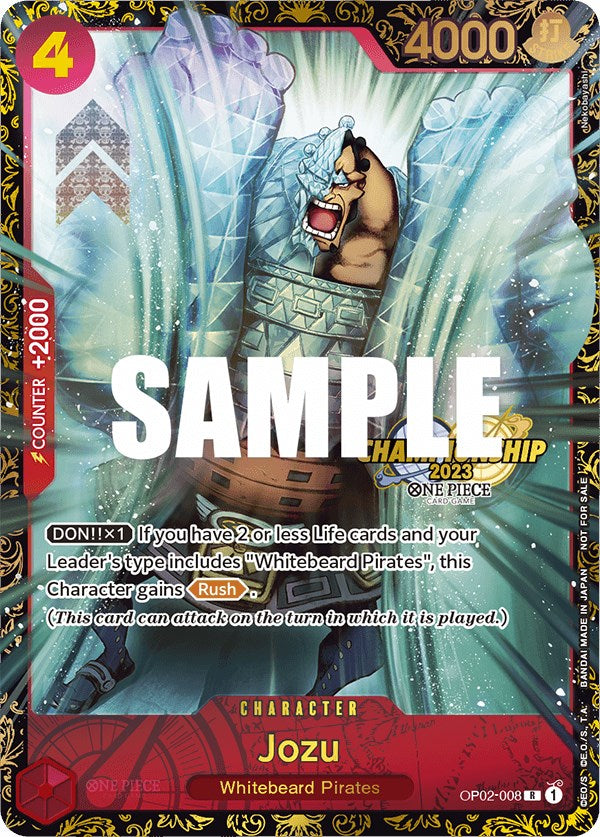 Jozu (Championship 2023) [One Piece Promotion Cards] | Cards and Coasters CA