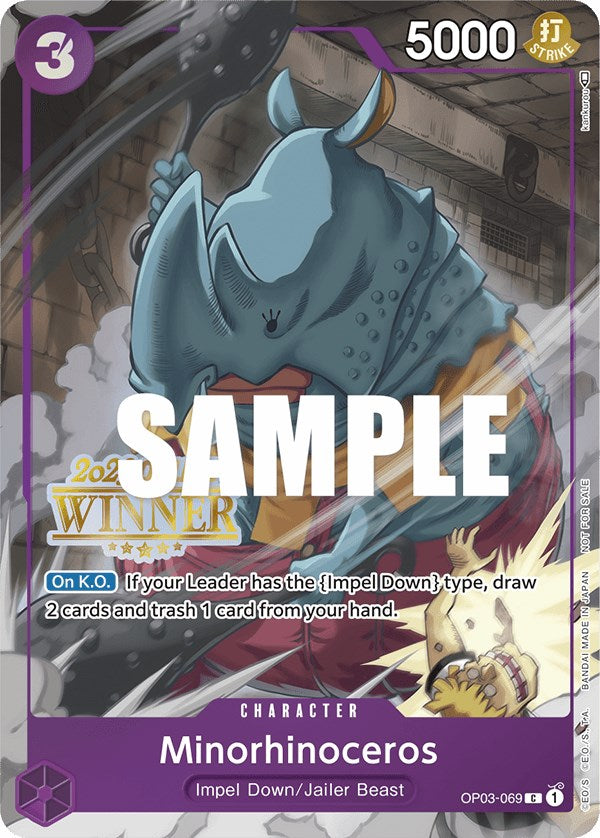 Minorhinoceros (Online Regional 2023) [Winner] [One Piece Promotion Cards] | Cards and Coasters CA