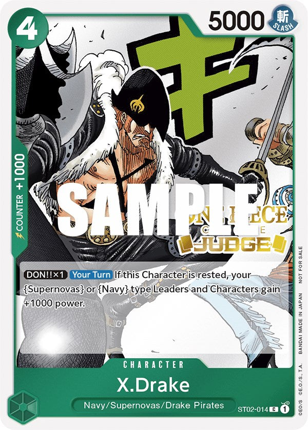 X.Drake (Judge Pack Vol. 2) [One Piece Promotion Cards] | Cards and Coasters CA