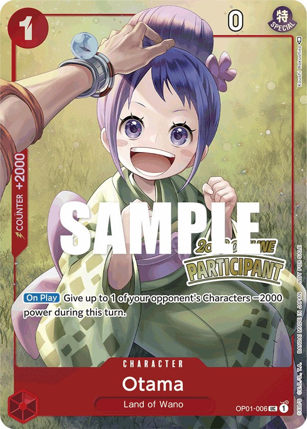 Otama (Offline Regional 2023) [Participant] [One Piece Promotion Cards] | Cards and Coasters CA