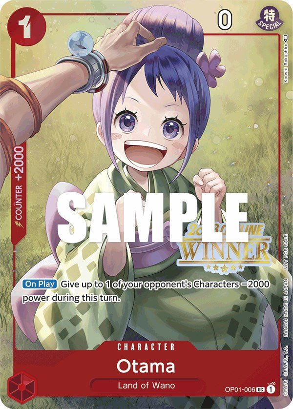 Otama (Offline Regional 2023) [Winner] [One Piece Promotion Cards] | Cards and Coasters CA