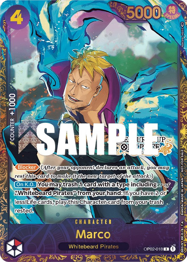 Marco (Treasure Cup) [One Piece Promotion Cards] | Cards and Coasters CA