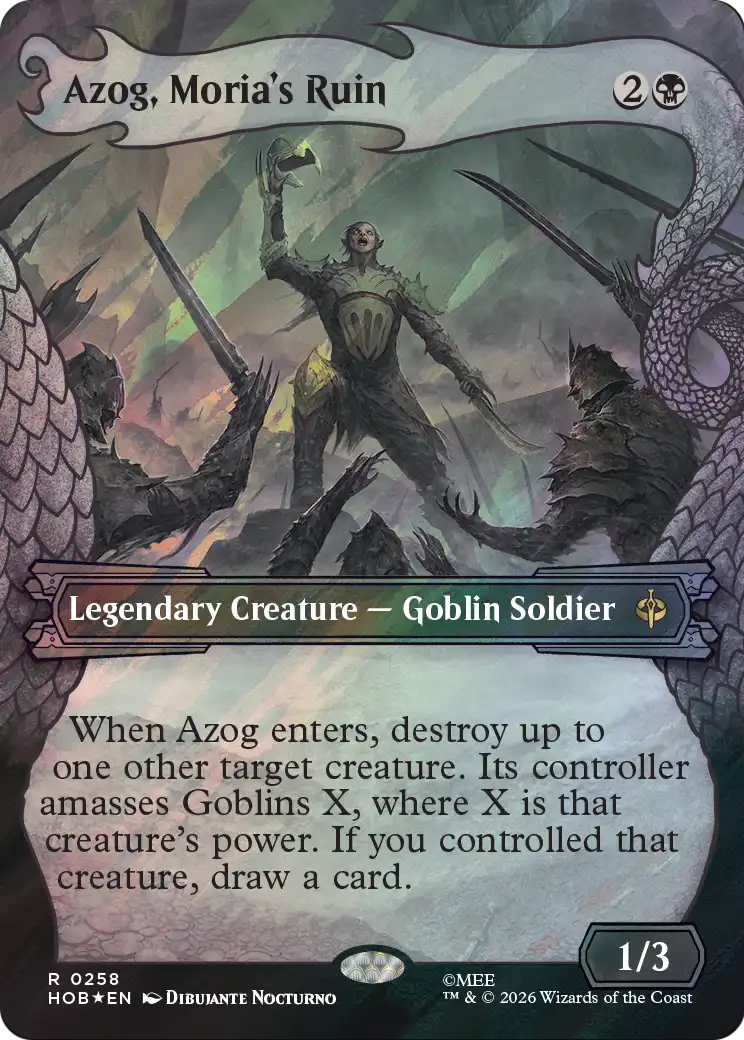 Azog, Moria's Ruin (Showcase) (Surge Foil) [The Hobbit] | Cards and Coasters CA