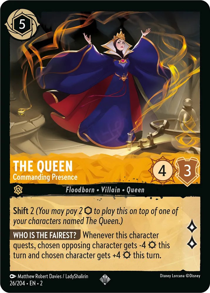 The Queen - Commanding Presence (26/204) [Rise of the Floodborn] | Cards and Coasters CA