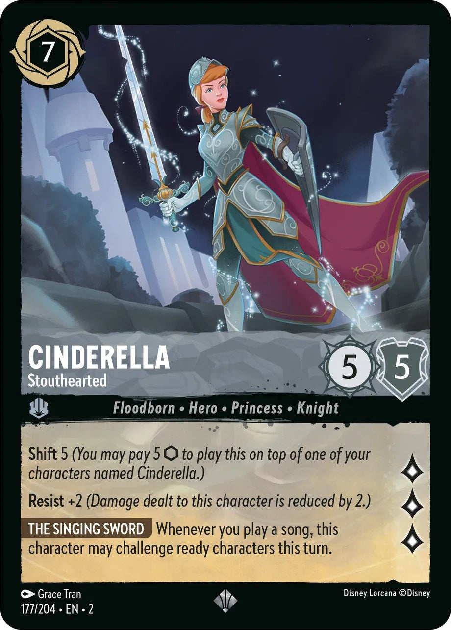 Cinderella - Stouthearted (177/204) [Rise of the Floodborn] | Cards and Coasters CA