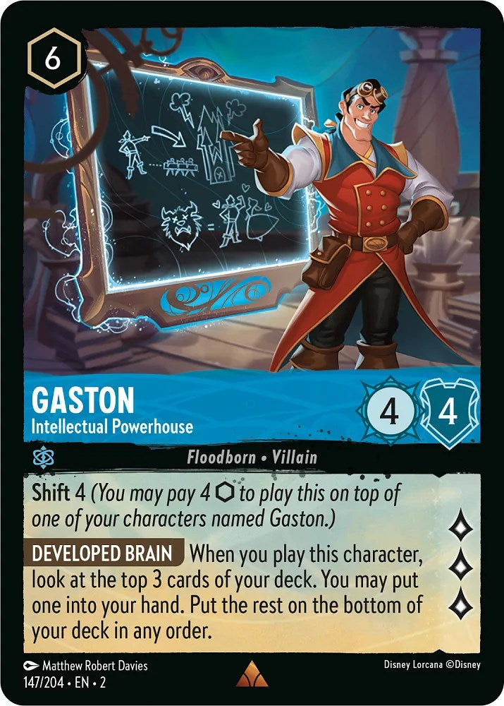 Gaston - Intellectual Powerhouse (147/204) [Rise of the Floodborn] | Cards and Coasters CA