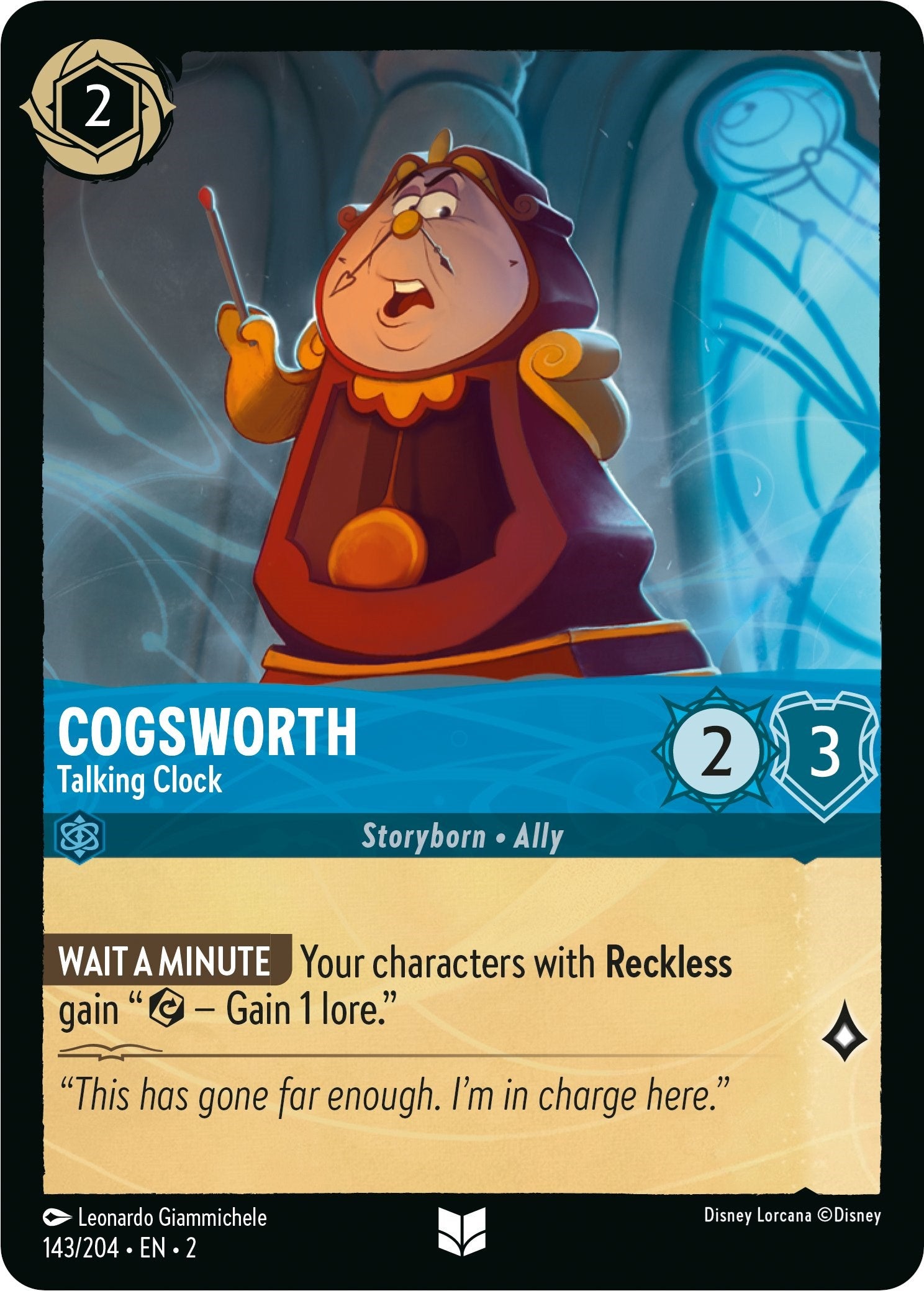 Cogsworth - Talking Clock (143/204) [Rise of the Floodborn] | Cards and Coasters CA