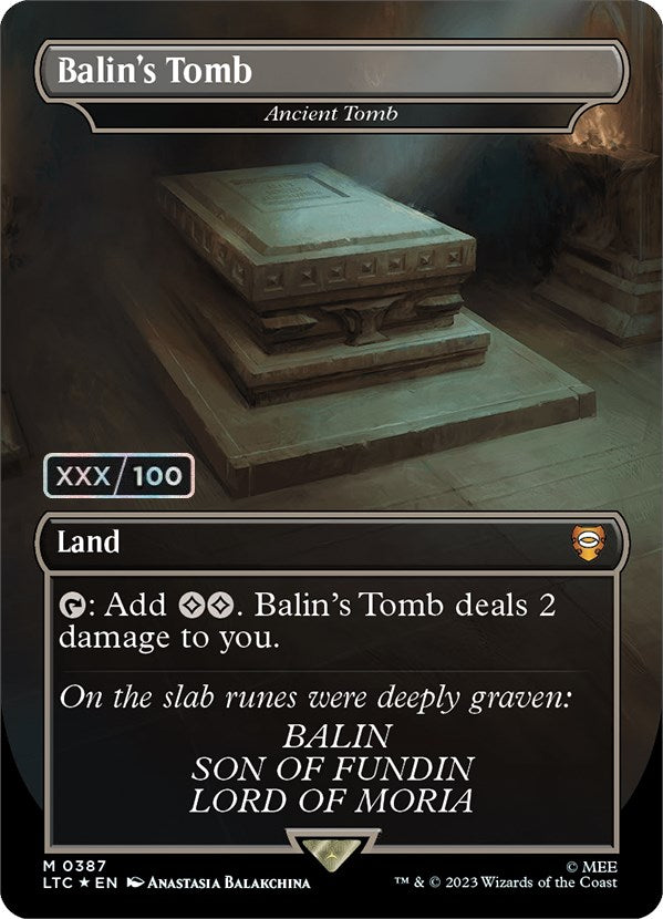 Balin's Tomb - Ancient Tomb (Serialized) [The Lord of the Rings: Tales of Middle-Earth Commander] | Cards and Coasters CA