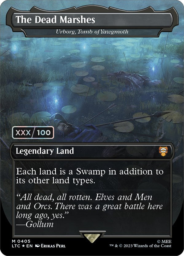 The Dead Marshes - Urborg, Tomb of Yawgmoth (Serialized) [The Lord of the Rings: Tales of Middle-Earth Commander] | Cards and Coasters CA