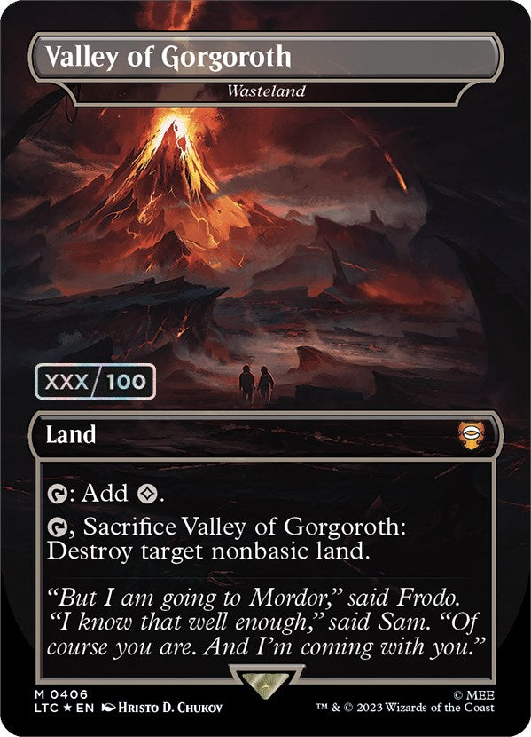 Valley of Gorgoroth - Wasteland (Serialized) [The Lord of the Rings: Tales of Middle-Earth Commander] | Cards and Coasters CA