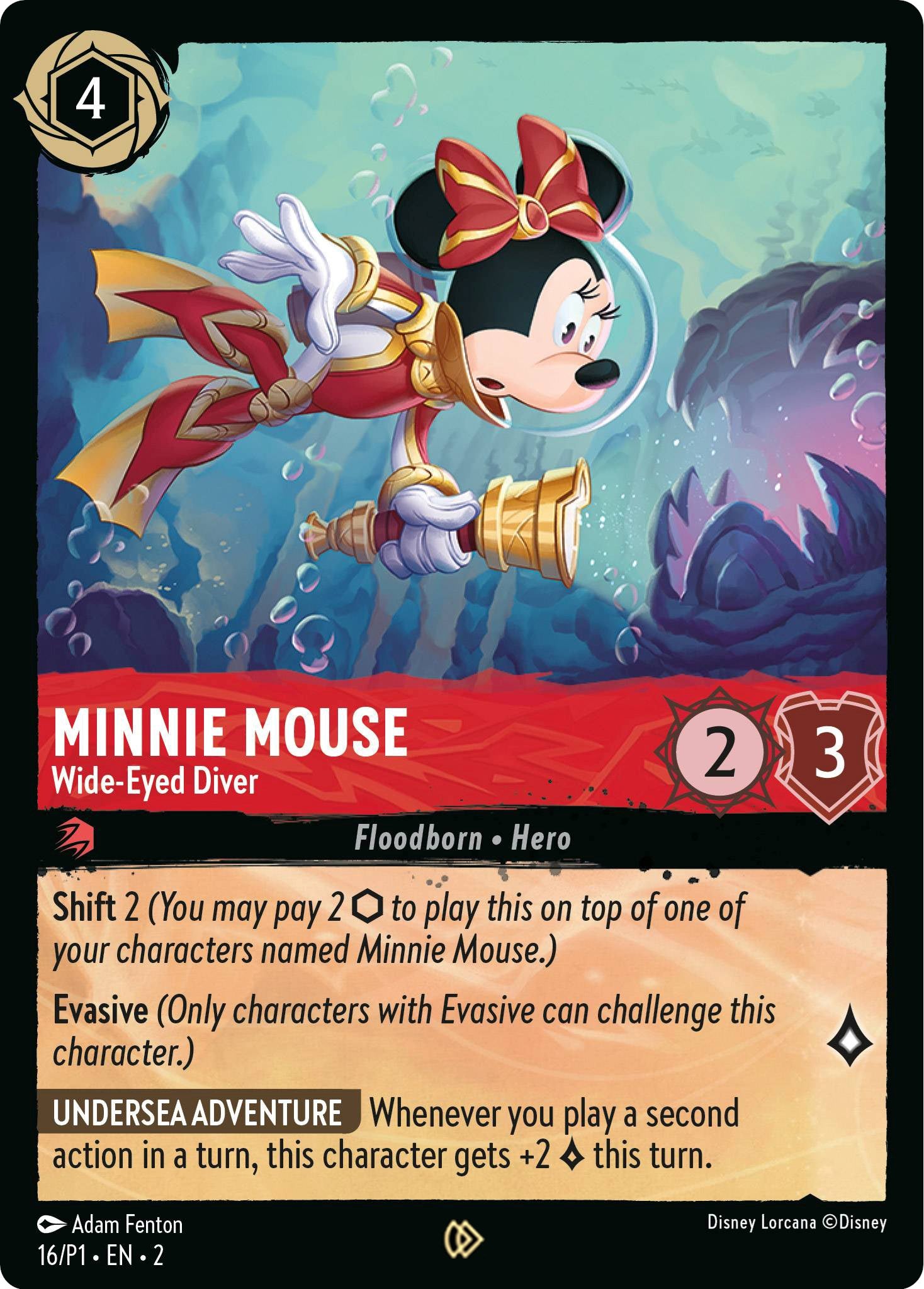 Minnie Mouse - Wide-Eyed Diver (16) [Promo Cards] | Cards and Coasters CA