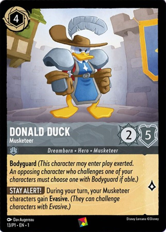 Donald Duck - Musketeer (13) [Promo Cards] | Cards and Coasters CA