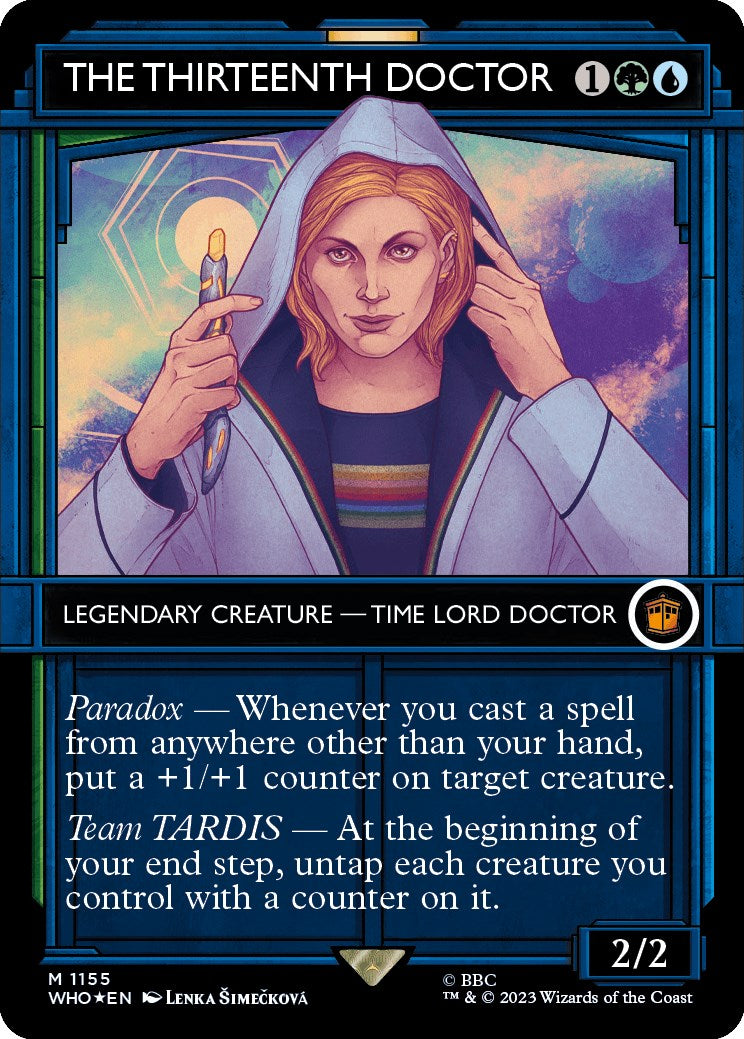 The Thirteenth Doctor (Showcase) (Surge Foil) [Doctor Who] | Cards and Coasters CA