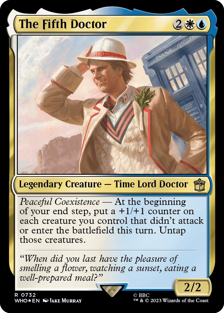 The Fifth Doctor (Surge Foil) [Doctor Who] | Cards and Coasters CA