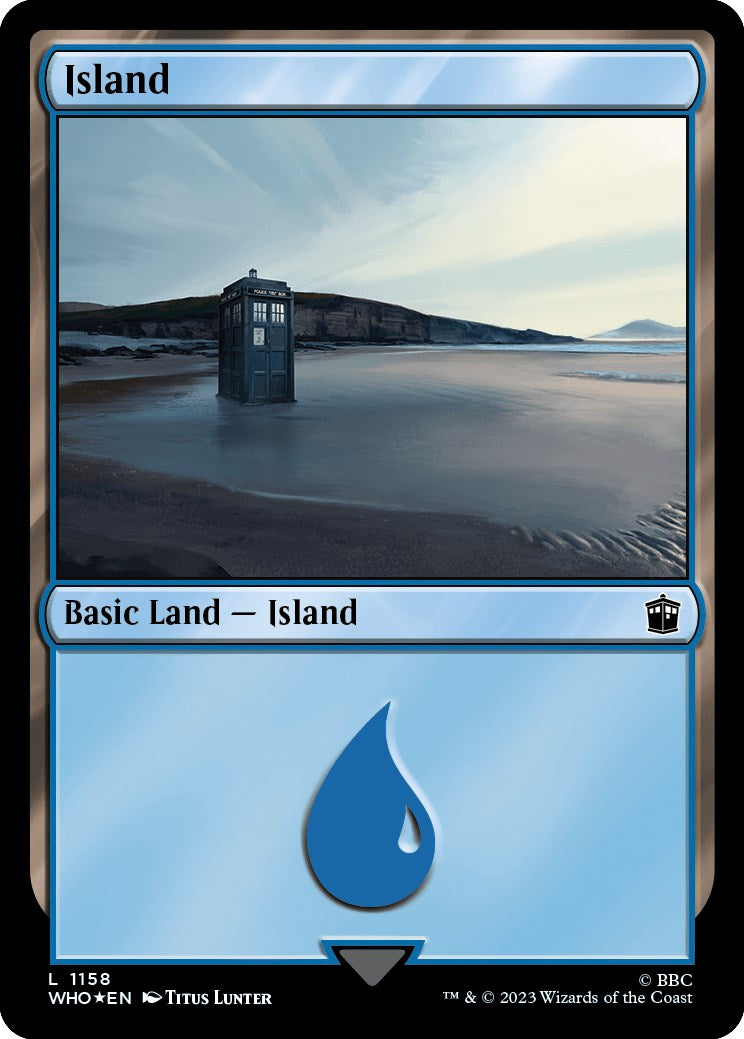 Island (1158) (Surge Foil) [Doctor Who] | Cards and Coasters CA