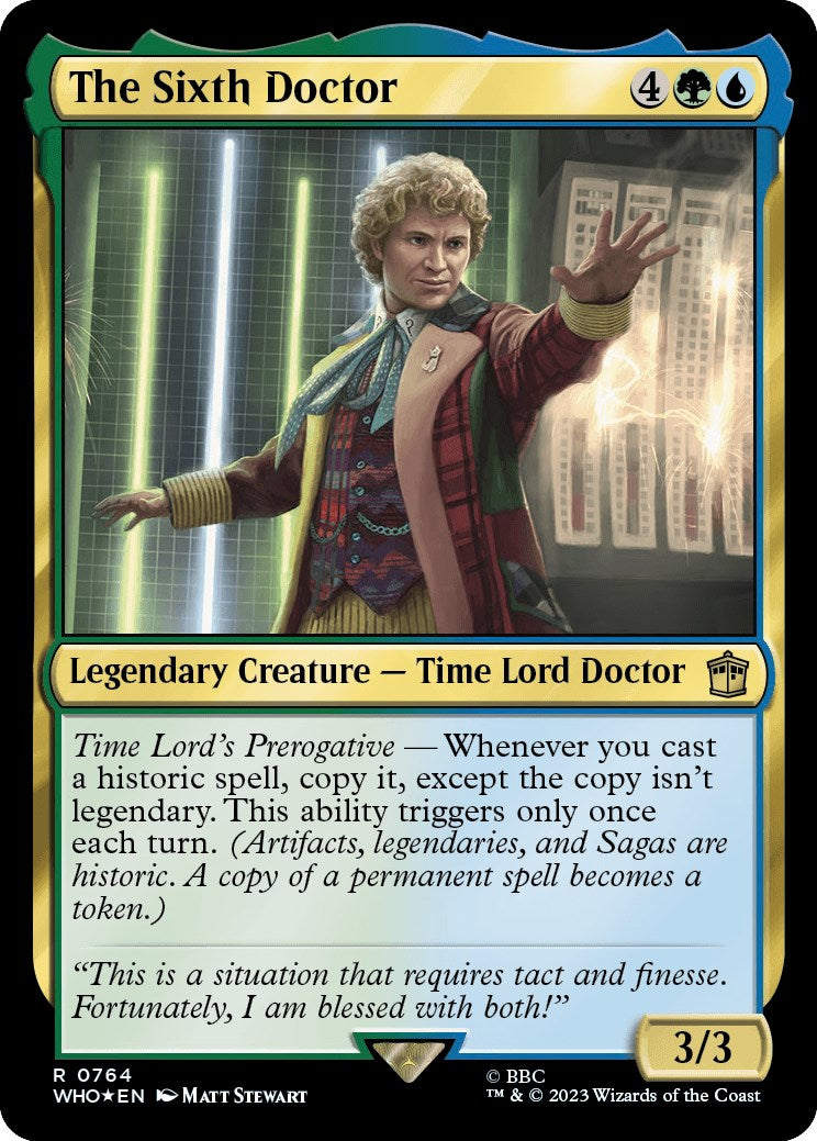 The Sixth Doctor (Surge Foil) [Doctor Who] | Cards and Coasters CA