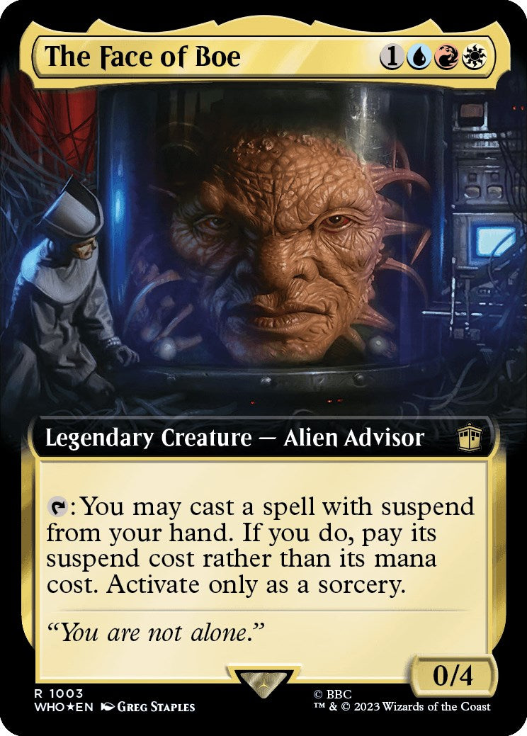 The Face of Boe (Extended Art) (Surge Foil) [Doctor Who] | Cards and Coasters CA