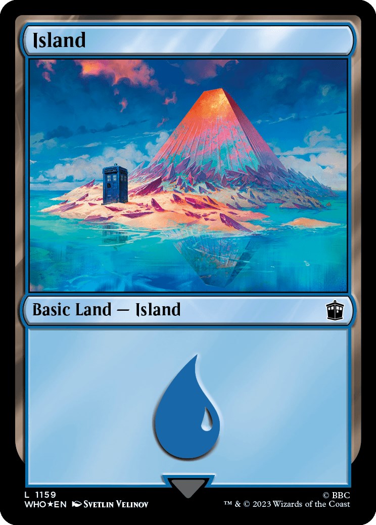 Island (1159) (Surge Foil) [Doctor Who] | Cards and Coasters CA