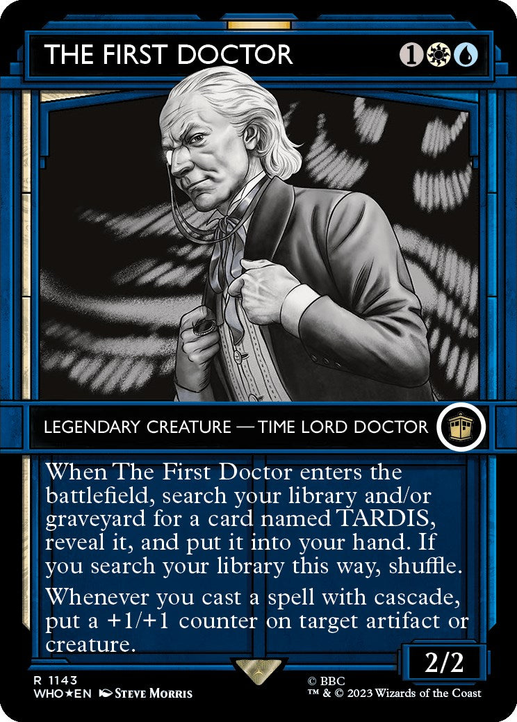 The First Doctor (Showcase) (Surge Foil) [Doctor Who] | Cards and Coasters CA