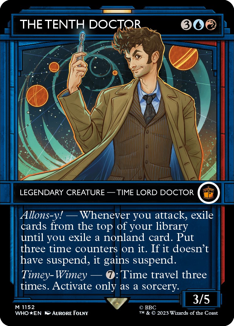 The Tenth Doctor (Showcase) (Surge Foil) [Doctor Who] | Cards and Coasters CA