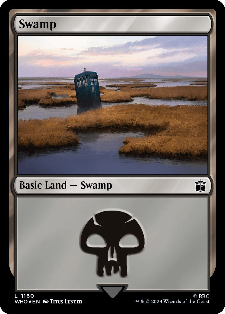 Swamp (1160) (Surge Foil) [Doctor Who] | Cards and Coasters CA