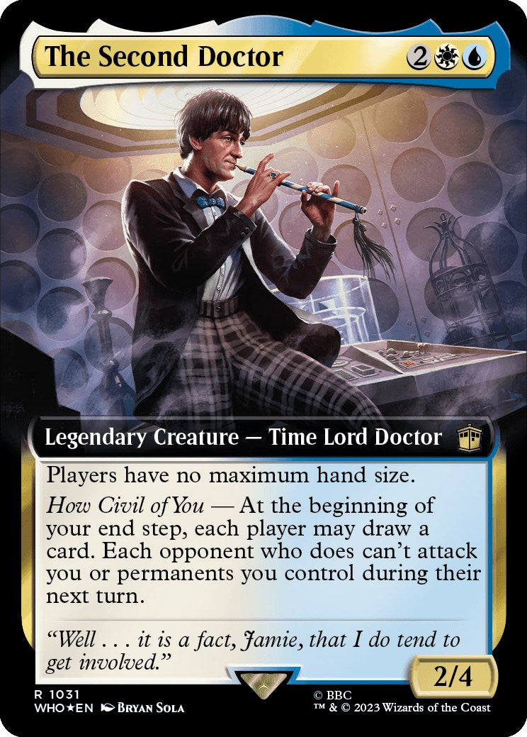 The Second Doctor (Extended Art) (Surge Foil) [Doctor Who] | Cards and Coasters CA