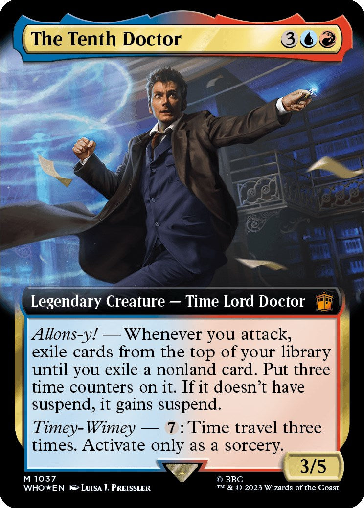 The Tenth Doctor (Extended Art) (Surge Foil) [Doctor Who] | Cards and Coasters CA