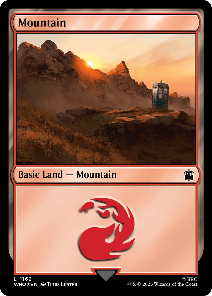 Mountain (1162) (Surge Foil) [Doctor Who] | Cards and Coasters CA