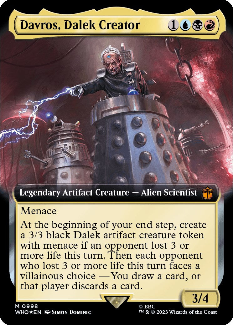 Davros, Dalek Creator (Extended Art) (Surge Foil) [Doctor Who] | Cards and Coasters CA