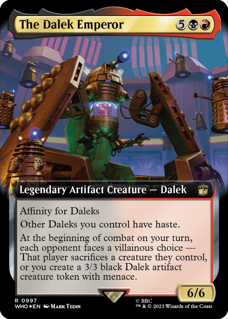 The Dalek Emperor (Extended Art) (Surge Foil) [Doctor Who] | Cards and Coasters CA