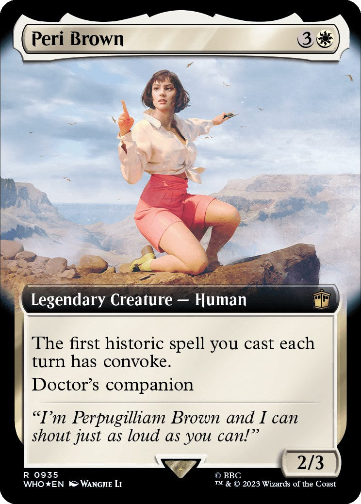 Peri Brown (Extended Art) (Surge Foil) [Doctor Who] | Cards and Coasters CA