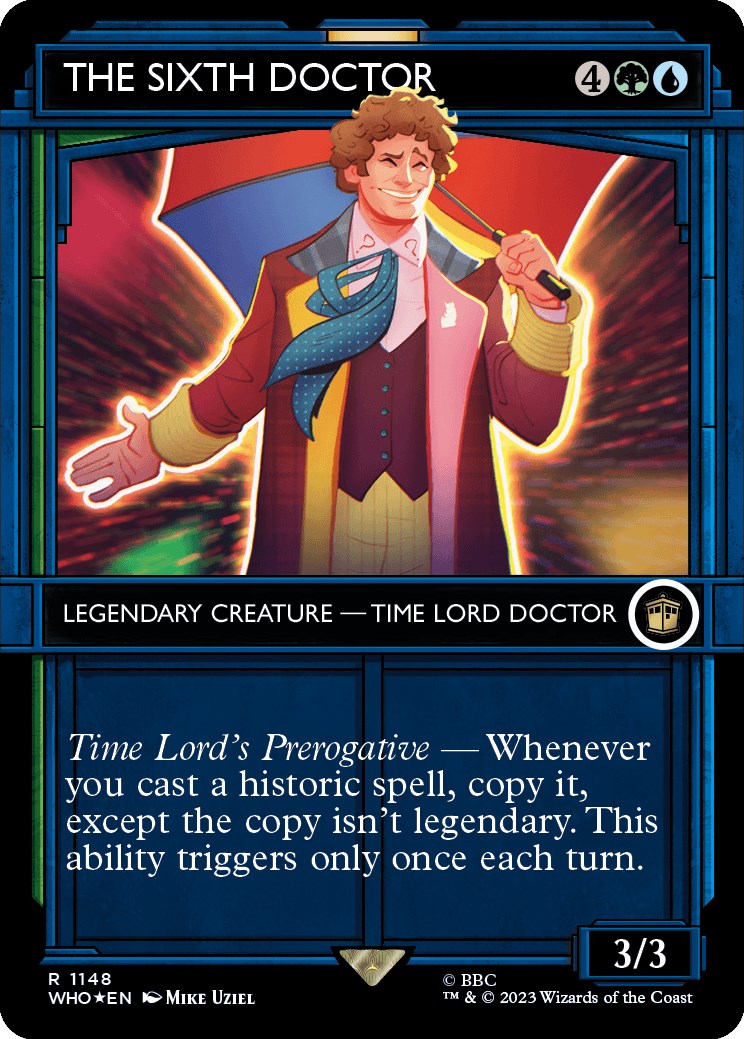 The Sixth Doctor (Showcase) (Surge Foil) [Doctor Who] | Cards and Coasters CA