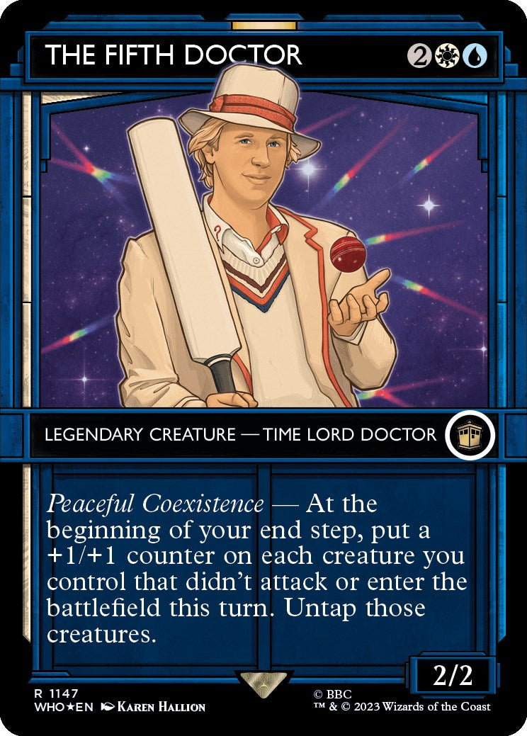 The Fifth Doctor (Showcase) (Surge Foil) [Doctor Who] | Cards and Coasters CA