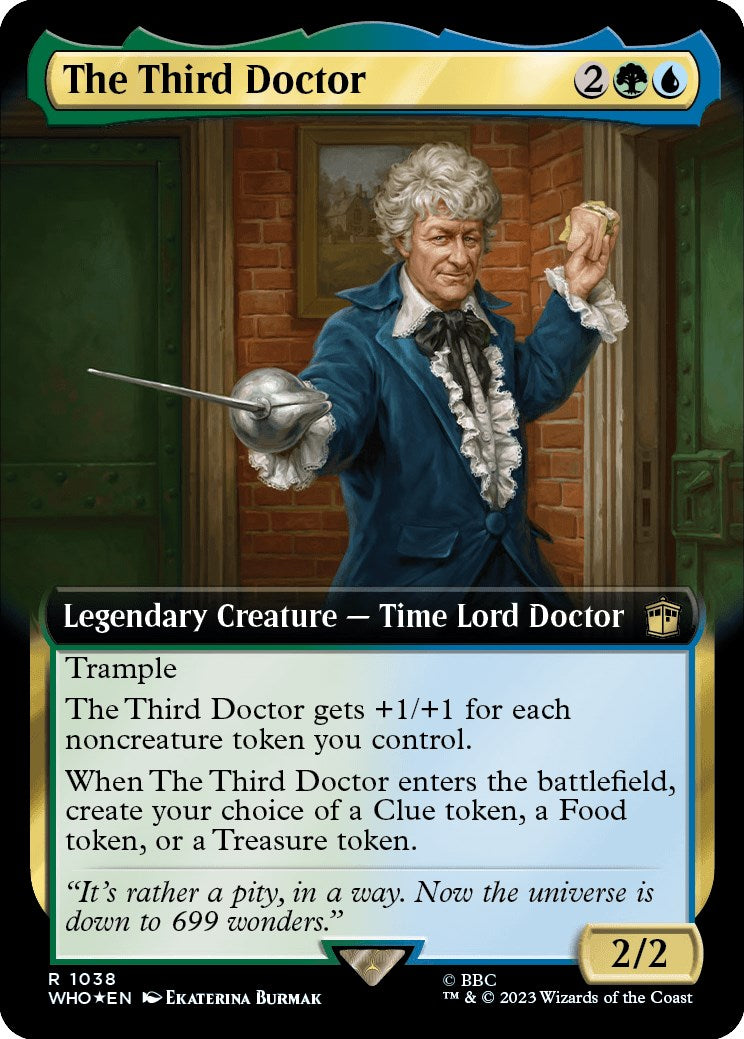 The Third Doctor (Extended Art) (Surge Foil) [Doctor Who] | Cards and Coasters CA