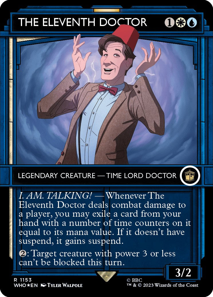 The Eleventh Doctor (Showcase) (Surge Foil) [Doctor Who] | Cards and Coasters CA