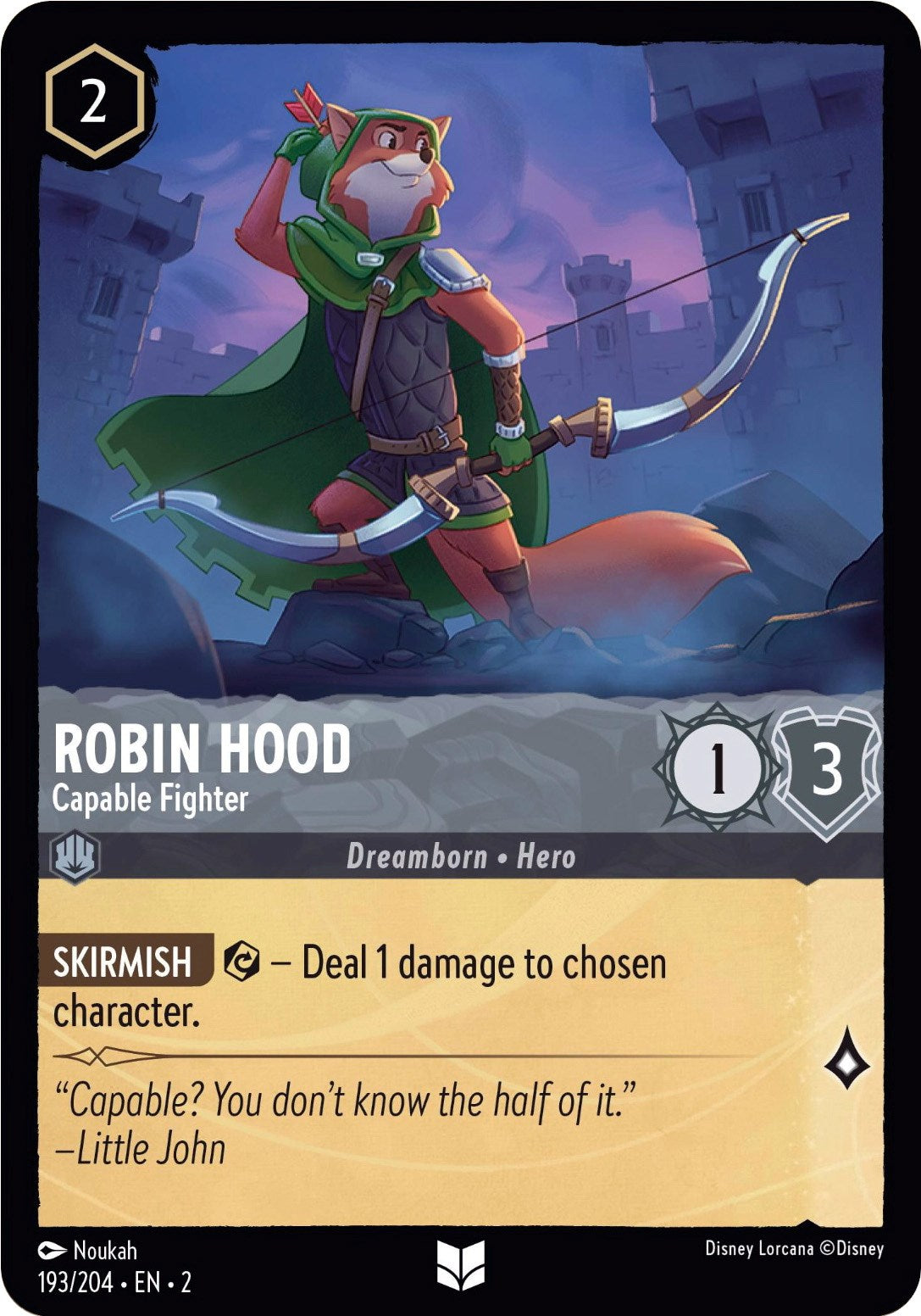 Robin Hood - Capable Fighter (193/204) [Rise of the Floodborn] | Cards and Coasters CA