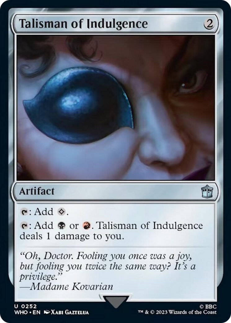 Talisman of Indulgence [Doctor Who] | Cards and Coasters CA