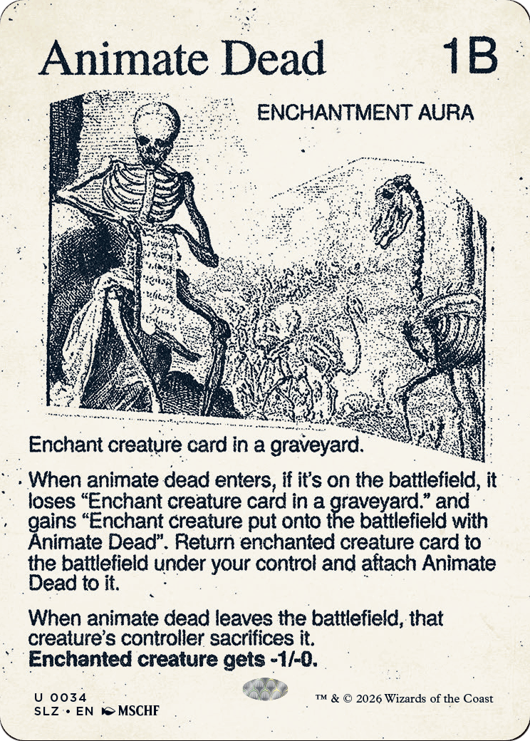 Animate Dead (0034) [Secret Lair x MSCHF: The Zeta Set] | Cards and Coasters CA