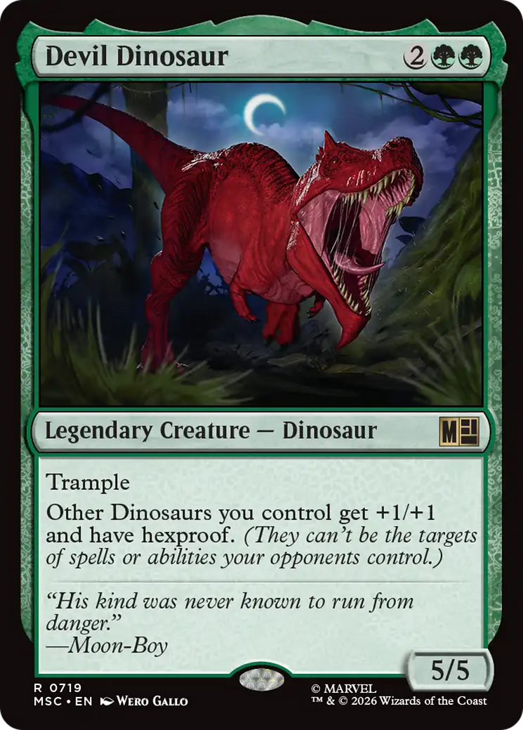 Devil Dinosaur [Marvel Super Heroes Commander] | Cards and Coasters CA