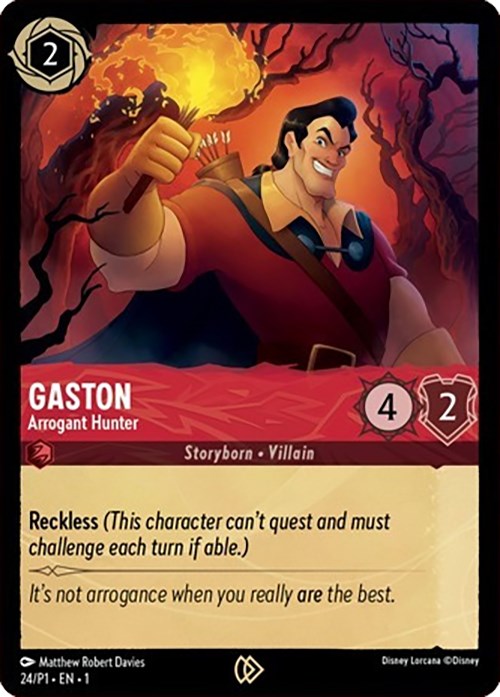 Gaston - Arrogant Hunter (24) [Promo Cards] | Cards and Coasters CA