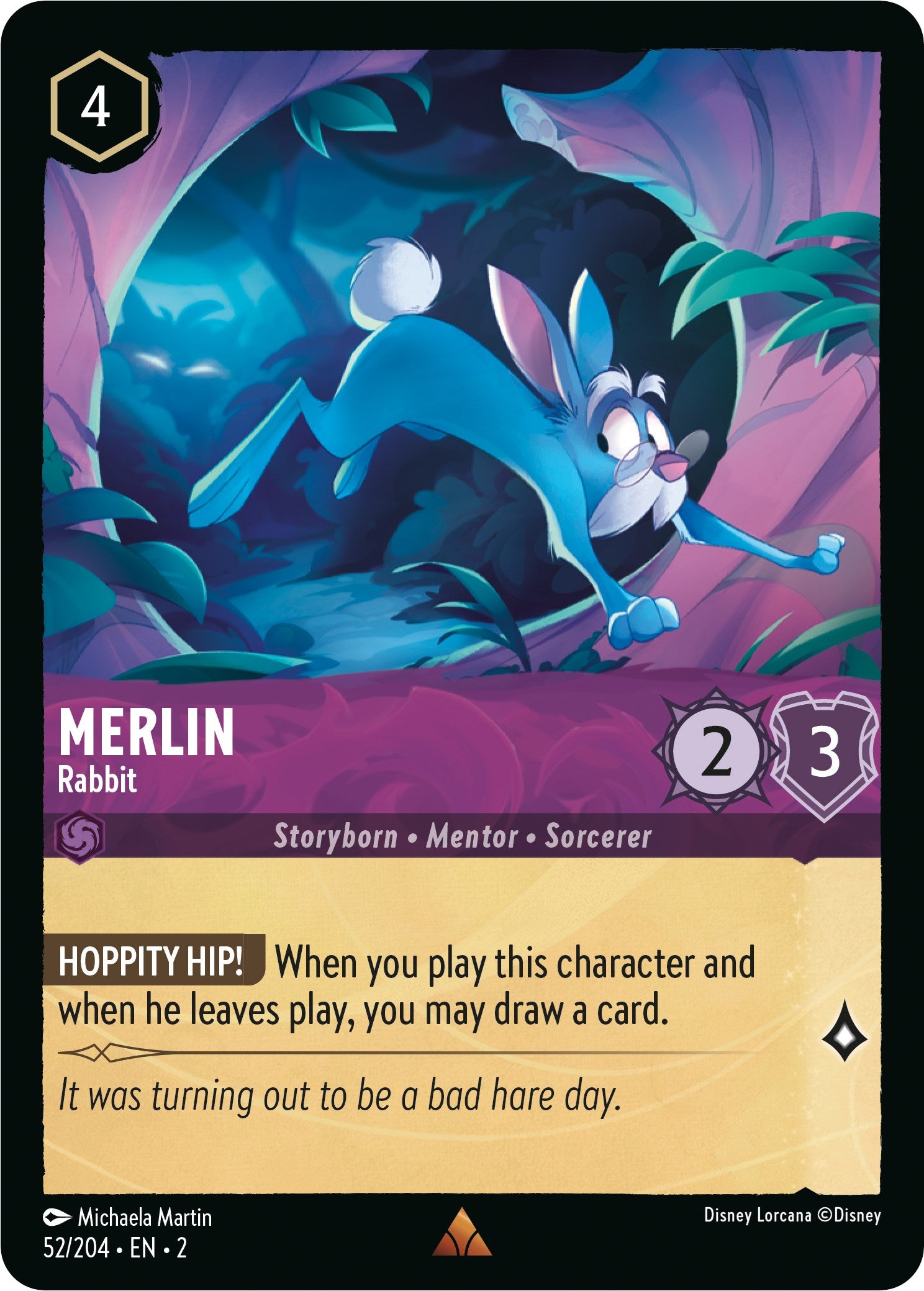 Merlin - Rabbit (52/204) [Rise of the Floodborn] | Cards and Coasters CA