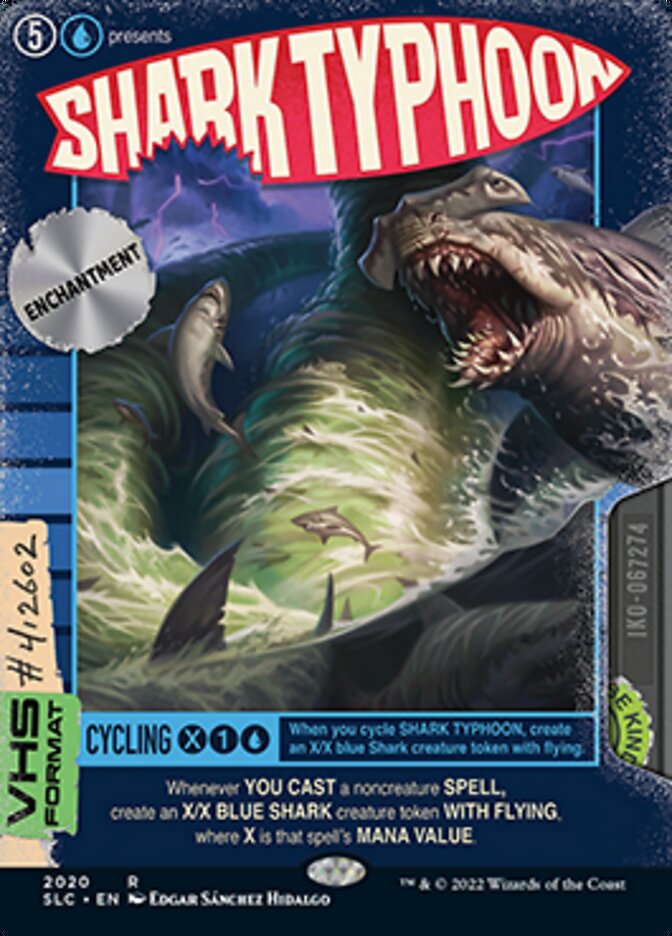 Shark Typhoon (Borderless Alternate Art) [Secret Lair Countdown Kit] | Cards and Coasters CA